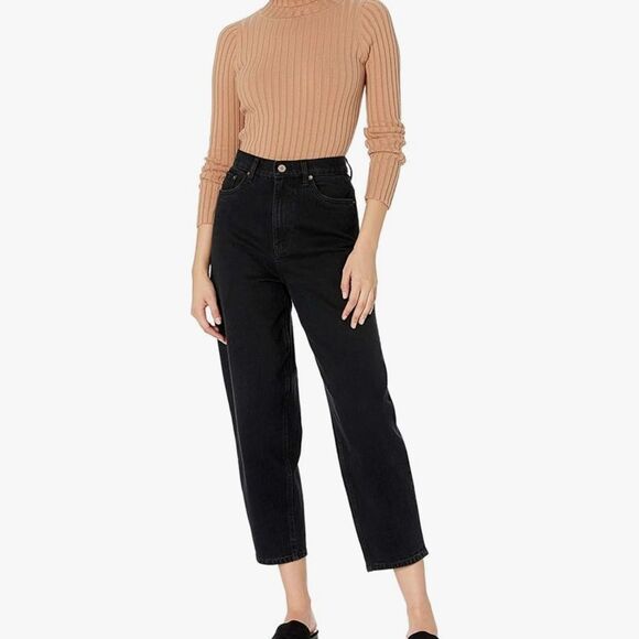 The Drop Women's Amy Fitted Turtleneck Ribbed Sweater Size Medium - Picture 6 of 6